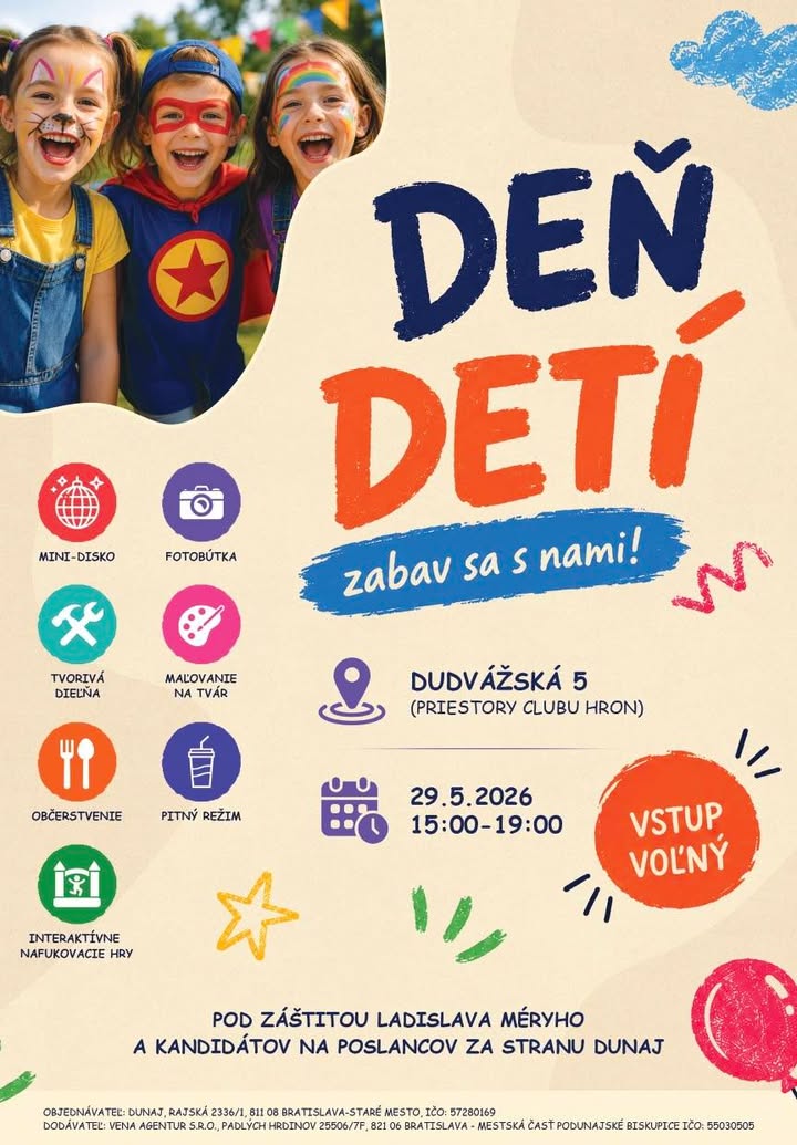 Fotografia k príspevku: 🎈 Medzinárodný deň detí v Podunajských Biskupiciach už tento piatok 🎈 Milí Biskupičania a priateli