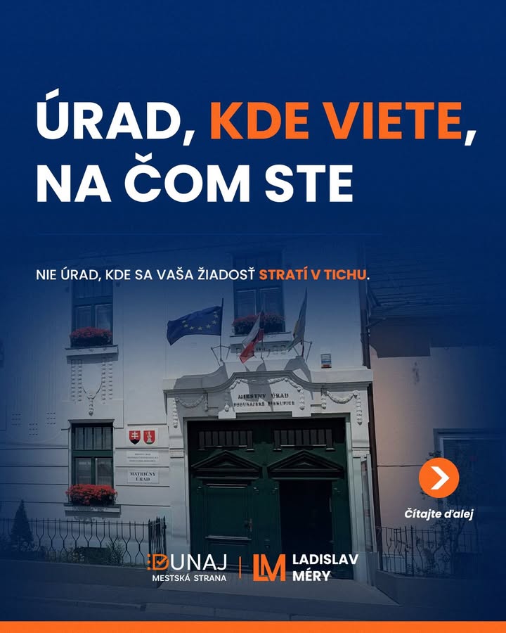 Fotografia k príspevku: Podunajské Biskupice si zaslúžia úrad, ktorý slúži občanom. Dnes mnohí poznáme situáciu, keď podáme 