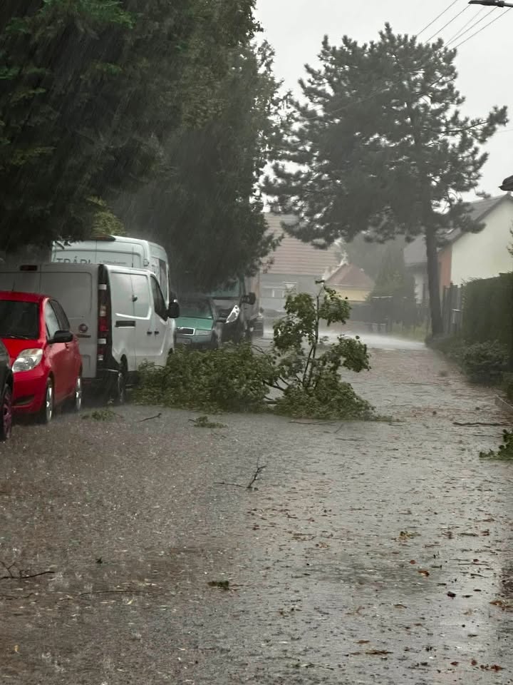 Fotografia k príspevku: Milí Biskupičania, v Bratislave bol Slovenským hydrometeorologickým ústavom vyhlásený 1. stupeň výst