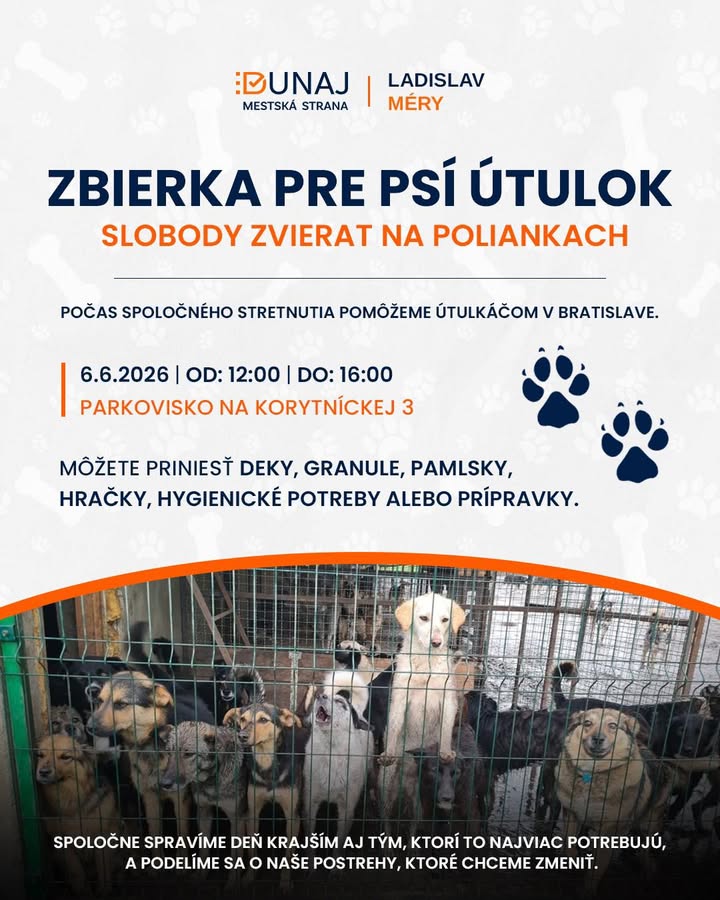 Fotografia k príspevku: 🐾 Máte doma nepoužívanú deku, hračku alebo balík granúl? Prineste ich zajtra a pomôžte opusteným ps