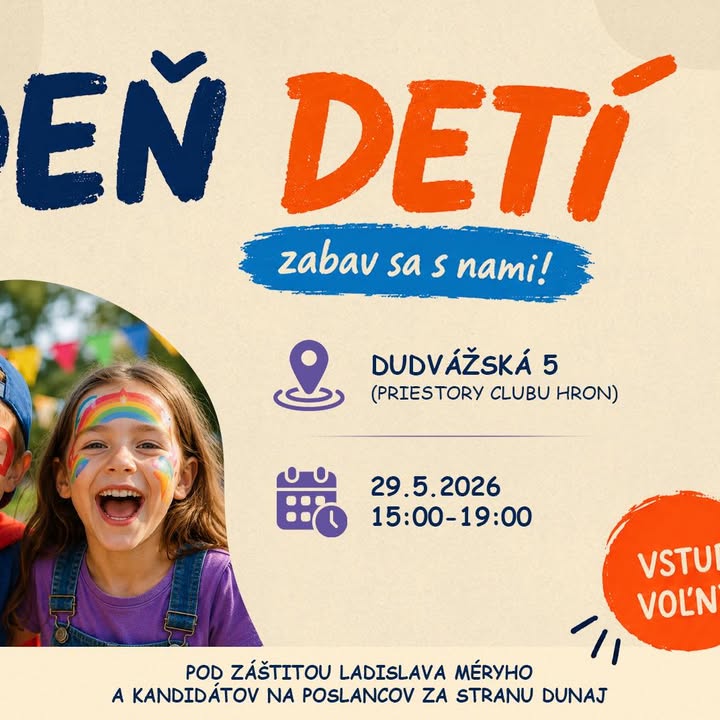 Fotografia k príspevku: Milí rodičia a deti! Pozývame vás na Deň detí plný zábavy a smiechu! 😀 Príďte zažiť nezabudnuteľné 