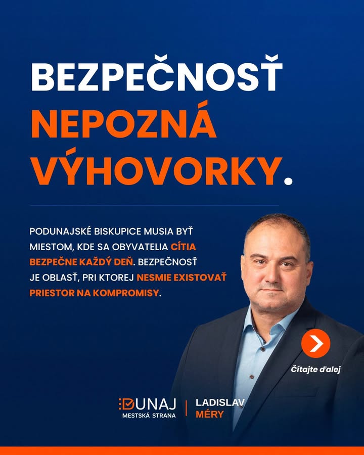 Fotografia k príspevku: BEZPEČNOSŤ NEPOZNÁ VÝHOVORKY. Podunajské Biskupice musia byť miestom, kde sa ľudia cítia bezpečne ka